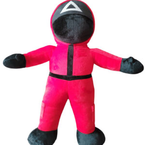 Peluche guardia triángulo 45 cm color rojo inspirado en serie coreana